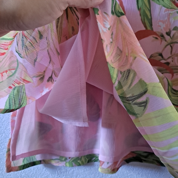 J. Jill Pink Tropical Floral Tunic - Picture 8 of 10
